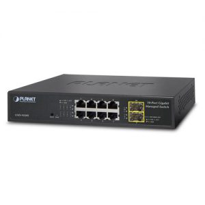 Planet GSD-1020S – 8 Port 10/100/1000Mbps + 2-Port 100/1000X SFP Managed Ethernet Switch